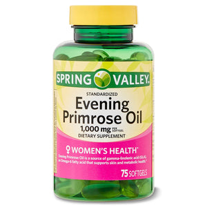 Spring Valley Women's Health Evening Primrose Oil Softgels;  1000 mg;  75 Count