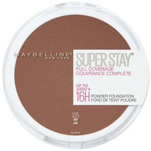 Maybelline Super Stay Powder Foundation Makeup, Full Coverage, 375 Java, 0.21 oz