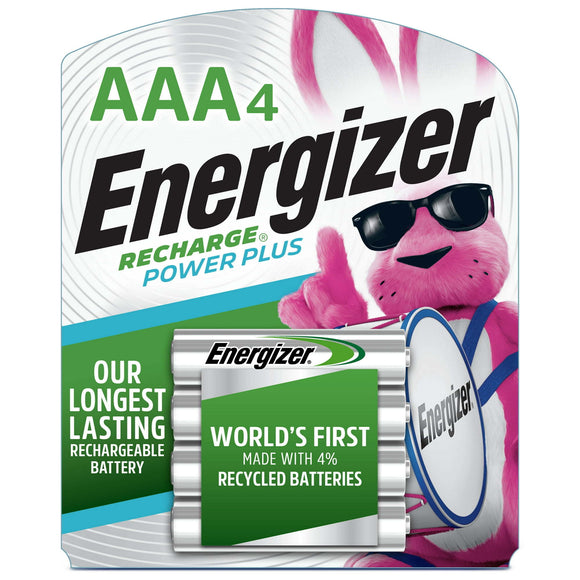 Energizer Rechargeable AAA Batteries (4 Pack), Triple A Batteries