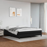 Pocket Spring Bed Mattress Black 72"x83.9"x7.9" California King Faux Leather