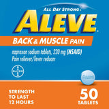 Aleve Back & Muscle Pain Reliever Naproxen Sodium Tablets, 50 Count