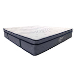 14 in. Hybrid Plush Queen Size Foam Mattress, Soft Polyester Knit Cover, Multi-Layer Foam Mattress, White/Gray