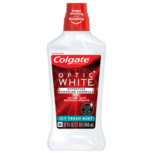 Colgate Optic White Whitening Mouthwash;  Fresh Mint;  946 mL;  32 fl.oz