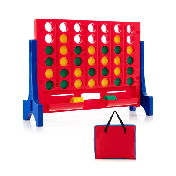 Jumbo 4-to-Score Connect Game Set with Carrying Bag and 42 Coins