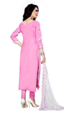 Womens Designer Light Pink Cotton Partywear Salwar