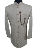 Skin Colour Sherwani For Men Party And Wedding, Size - 40