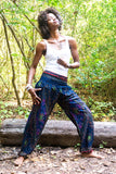 Blue PEACOCK Blue Boho Women Boho Pants Hippie