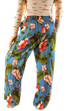 XS-M Leaf Print Pants Women Boho Pants Hippie