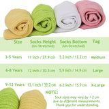 Kids Cotton Knee High Slouch Socks, 1 Pair, Ages 3-15, Elastic &