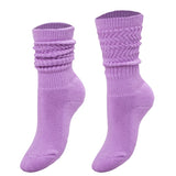 Kids Cotton Knee High Slouch Socks, 1 Pair, Ages 3-15, Elastic &