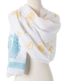 Wrap yourself in divine & style - Shanti paisley design cotton shawl