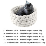 Soft Pet Bed Handmade Knit Puppy House Detachable Washable Kitten