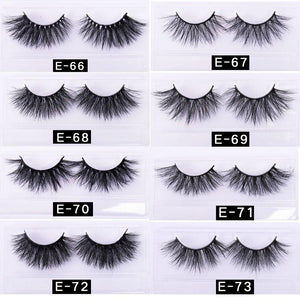 25 MM Lashes Wholesale 30/50/100 Pairs 3D Mink Eye Lashes With Tray No