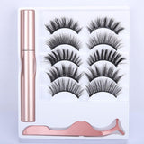 5 Pairs Magnetic Eyelashs Set Magnet Liquid Eyeliner & Magnetic Lashes