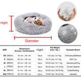 Soft Pet Dog Bed Round Winter warm Long Plush Dog House Cushion Cat