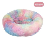 Soft Pet Dog Bed Round Winter warm Long Plush Dog House Cushion Cat