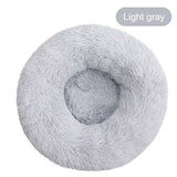 Soft Pet Dog Bed Round Winter warm Long Plush Dog House Cushion Cat