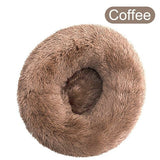 Soft Pet Dog Bed Round Winter warm Long Plush Dog House Cushion Cat