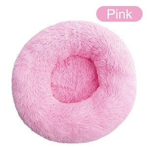 Soft Pet Dog Bed Round Winter warm Long Plush Dog House Cushion Cat