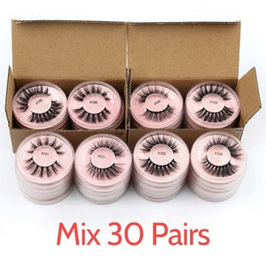 Lashes 4/50/100 pcs eyelashes bulk 3D mink lashes Natural False