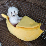 Dog Bed Banana Shape Dog House Pet Cat House Sofa Pet Kennel Nest Warm