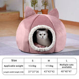 Pet Dog Cat Tent House Kennel Winter Warm Nest Soft Sleeping Sofa Pad