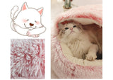 Hot Plush Round Cat Bed Cat Warm House Soft Long Plush Pet Dog Bed For