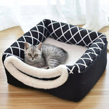 Detachable Soft Kennel Cat Bed Breathable Cat Pet Cave House Sleeping