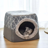 Detachable Soft Kennel Cat Bed Breathable Cat Pet Cave House Sleeping