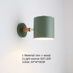 Nordic modern E27 LED wall lamp adjustable sconces light indoor