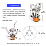 Camping Ultra-light Cookware Pots Set Gas Burner Stove Cook Cup