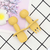 Baby Bear Pattern Complementary Food Training Lovely Silicone Spoon