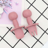 Baby Bear Pattern Complementary Food Training Lovely Silicone Spoon