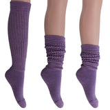 Cotton Women's Extra Long Heavy Slouch Socks, 6 Pairs Shoe Size 5-10