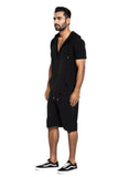 CAGE SHORT ATHLETIC SET- BLACK