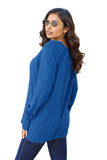 Basic Bae Full Size Ribbed Round Neck Long Sleeve Knit Top