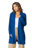 Basic Bae Full Size Ribbed Open Front Cardigan with Pockets