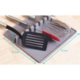 8 notch Cooking Kitchen Silicone Spoon Rest Utensil Spatula Holder