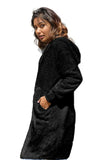 Double Take Full Size Hooded Teddy Bear Jacket with Thumbholes