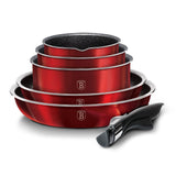 12-Pieces Cookware Set with Detached Ergonomic Handle