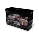 12-Pieces Cookware Set with Detached Ergonomic Handle