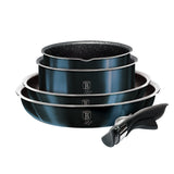 9-Pieces Cookware Set w/ Ergonomic Handle Aquamarine Collection