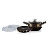 5-Piece Kitchen Cookware Set Black Collection