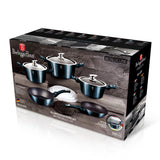 13-Piece Kitchen Cookware Set Aquamarine Collection