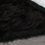 Cozy Ultra Soft Fluffy Faux Fur Black Area Rug