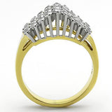 Women Stainless Steel Cubic Zirconia Rings TK1376