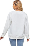 XOXO Heart Round Neck Dropped Shoulder Sweatshirt