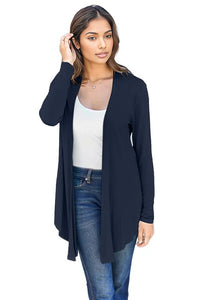 Basic Bae Full Size Open Front Long Sleeve Cardigan