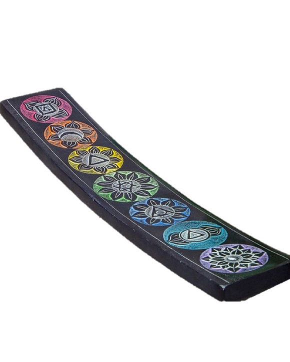 Seven Chakra Soapstone Incense Burner