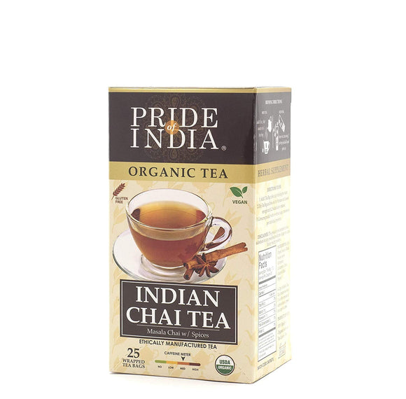 Organic Indian Masala Spice Chai Tea Bags - Pack of 6